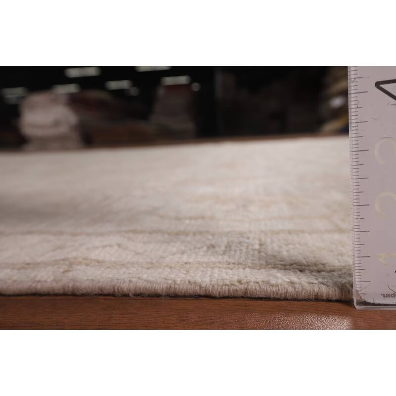 Floral Oriental Oushak Turkish Area Rug Hand-Knotted Wool Carpet - 7'9"x 10'3"