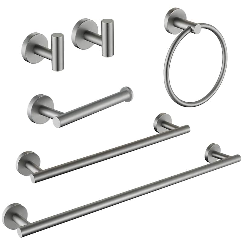 Modern Bath Hardware Set Towel Holder Set in Stainless Steel
