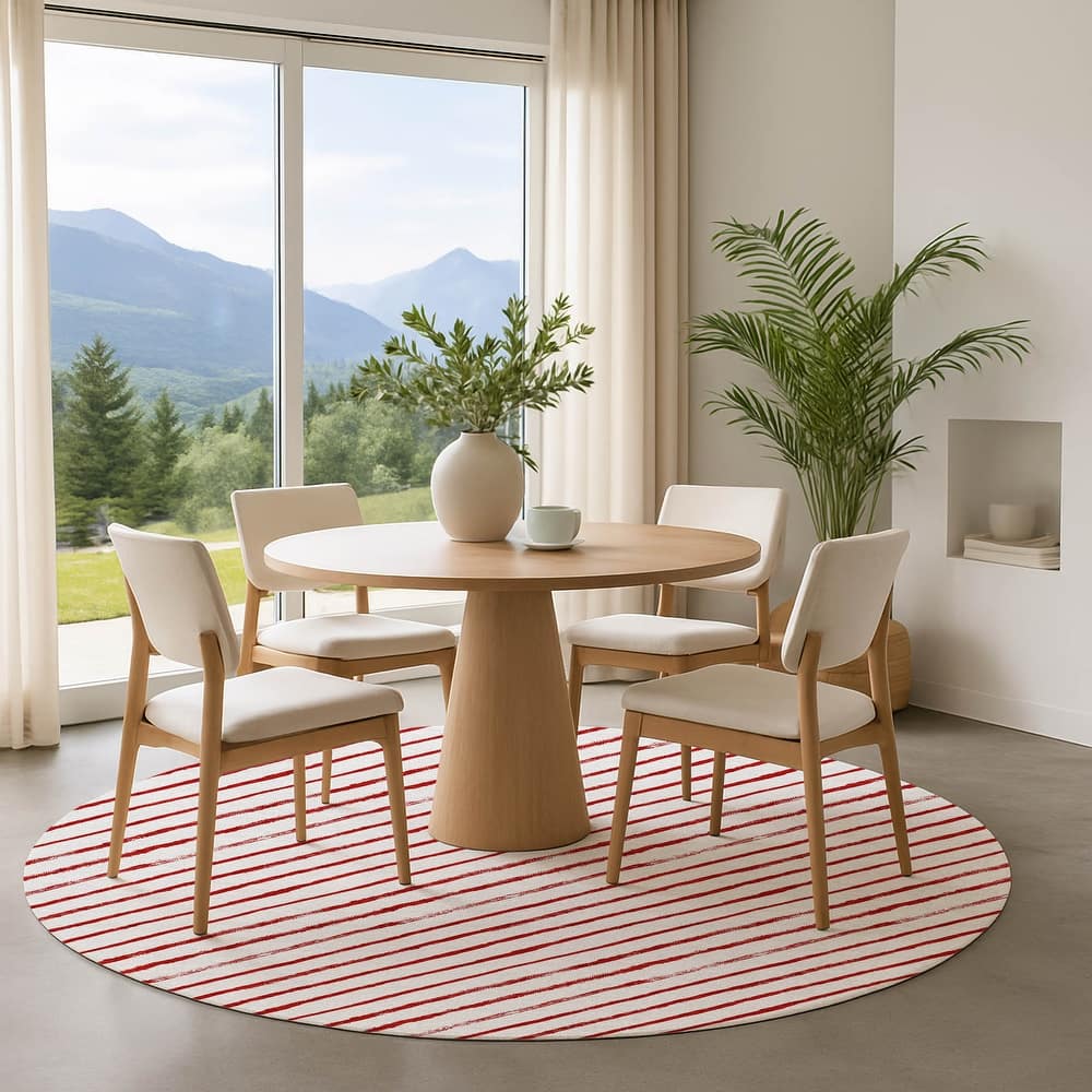 Premium Washable Super Soft Angle Stripe Mayfield Rug