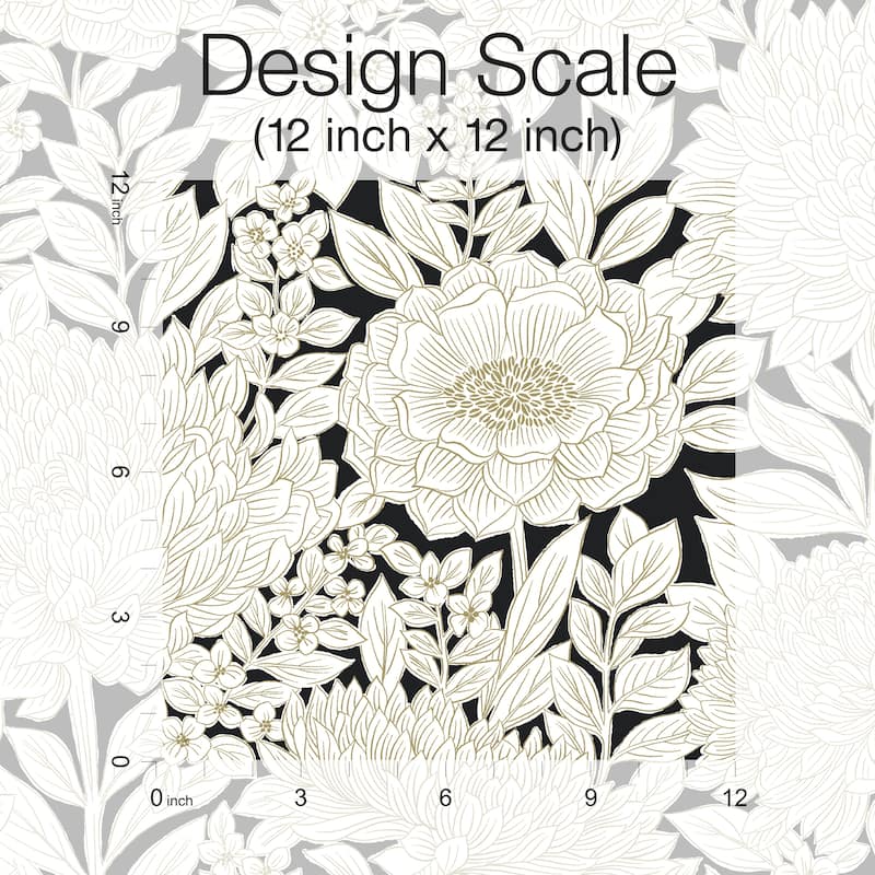 Millau Vinyl Wood Block Blooms Wallpaper 27 in x 27 ft = 60.75 sq ft