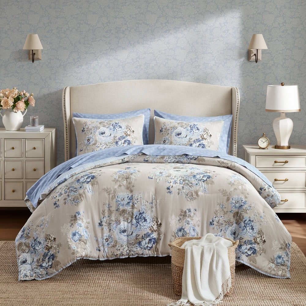 Madison Park Essentials Heather Vintage-inspired Collection floral print Comforter Set