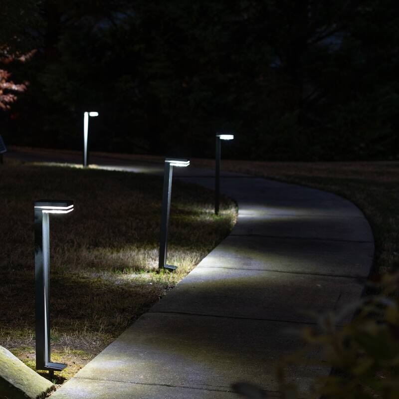 Sentry Modern 60 Lumens Solar LED Landscape Garden Pathway Light 2-Pk