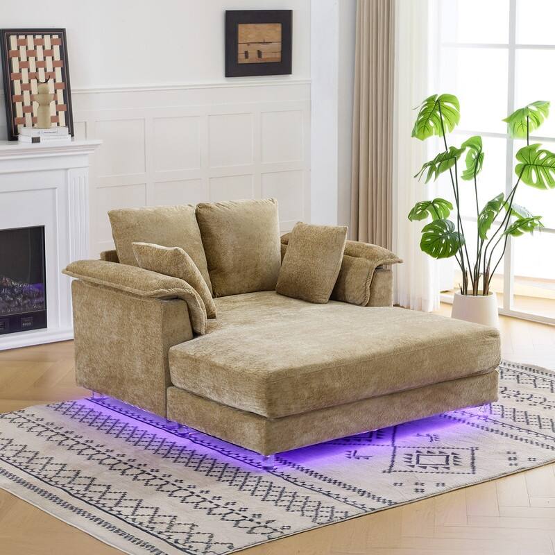 Upholstered Sleeper Sofa Bed Chaise Lounge Chair