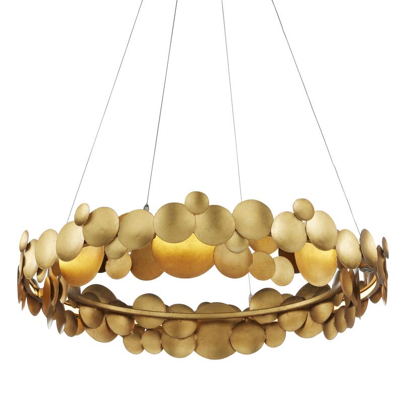 Currey & Company Lavengro Gold Chandelier - 6.5"h x 32"dia