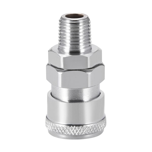 Air Hose Coupler ,1/4" G Male Nipple to 1/4" Female Socket Coupler Fittings - 1/4" G Socket 1pcs