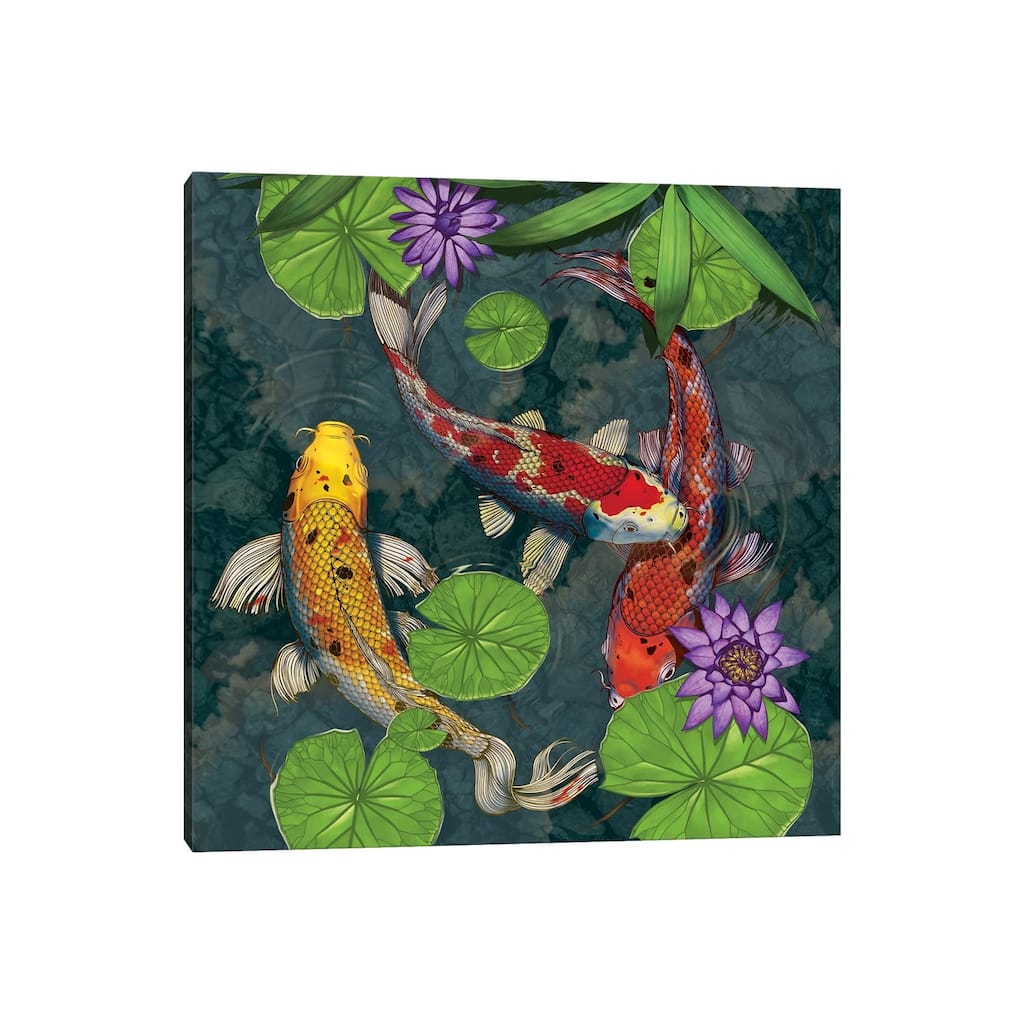 iCanvas "Koi Fish" by Vincent Hie Canvas Print