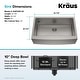 preview thumbnail 18 of 24, KRAUS Standart PRO Stainless Steel 33 in 1-Bowl Farmhouse Kitchen Sink