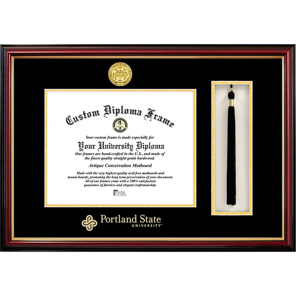 Portland State University 10w x 8h Tassel Box and Diploma Frame