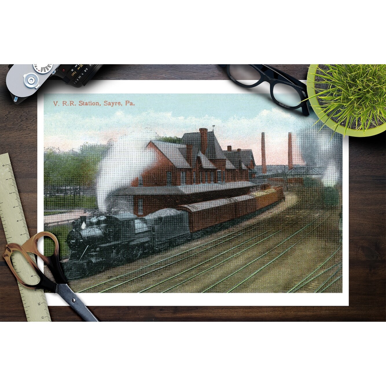 Shop Sayre Pennsylvania Lehigh Valley Railroad Station Art