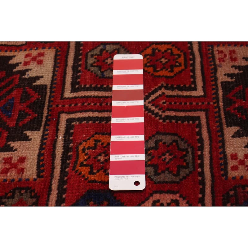ECARPETGALLERY Hand-knotted Melis Vintage Red Wool Rug - 4'6 x 9'0