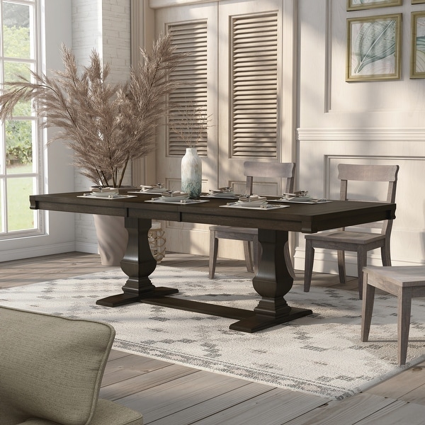 The Gray Barn Ruddy Road Espresso 94 inch Wood Expandable Dining