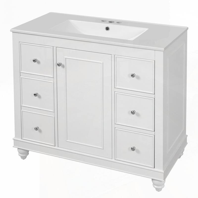 Bathroom Vanity with Ceramic Sink Combo