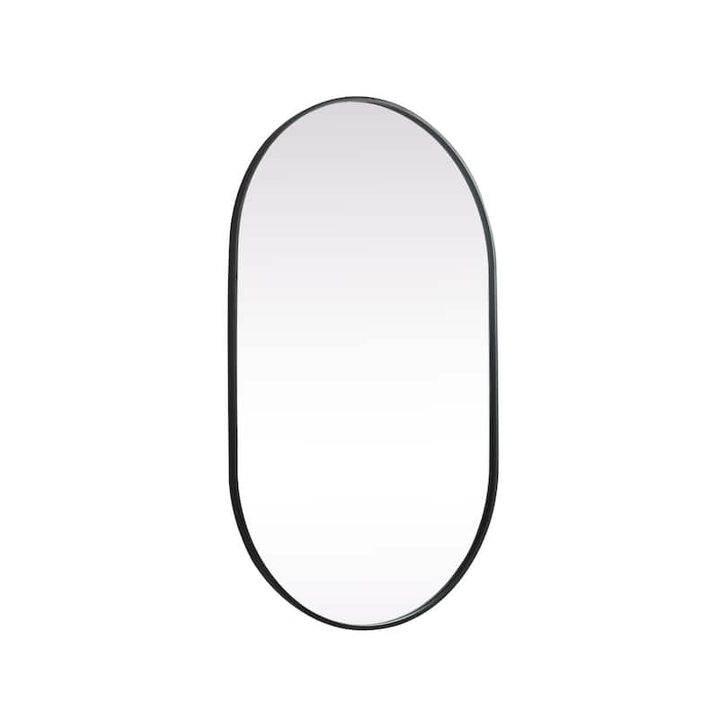 Indigo Home Metal Frame Oval Mirror 30x48 Inch