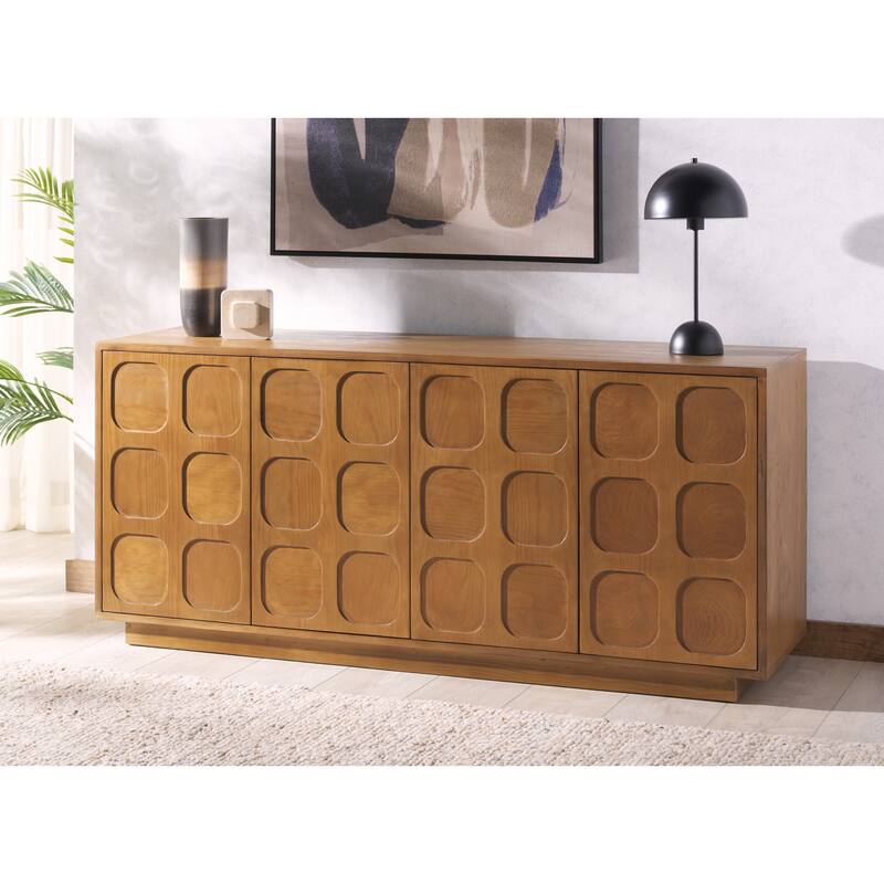 SAFAVIEH Couture Benedict Wood Sideboard - 68"W x 19"D x 30"H - Natural