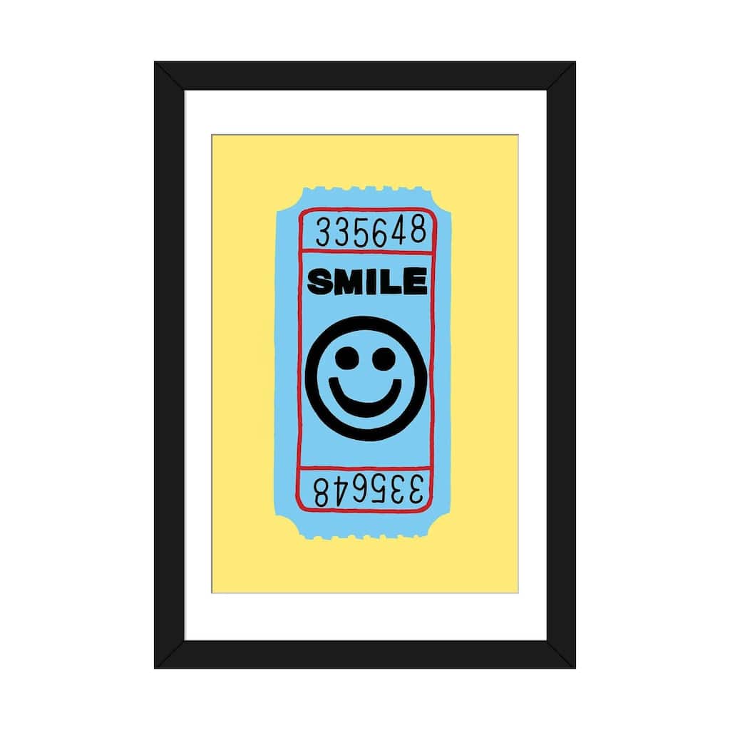iCanvas "Smile Ticket" by Jaymie Metz