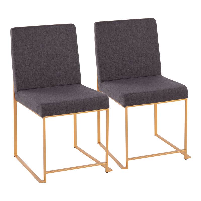 Silver Orchid Forrest Gold High Back Dining Chair - Set of 2