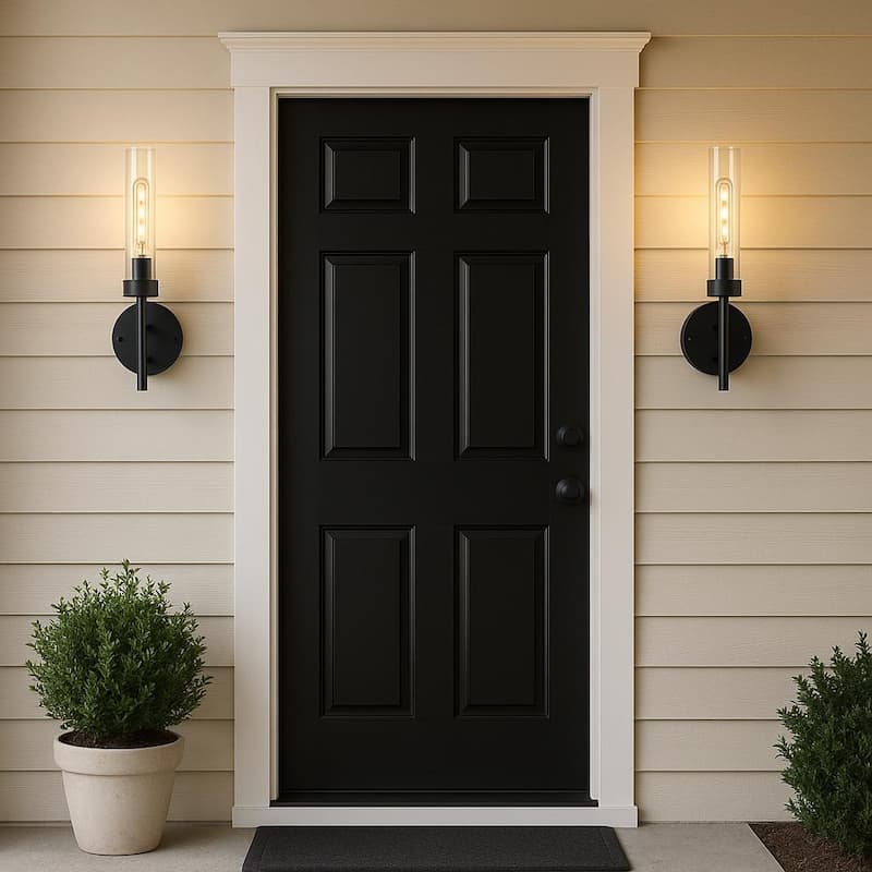Modern Wall Sconce 2-Pack Wall Lighting Glass Lampshade