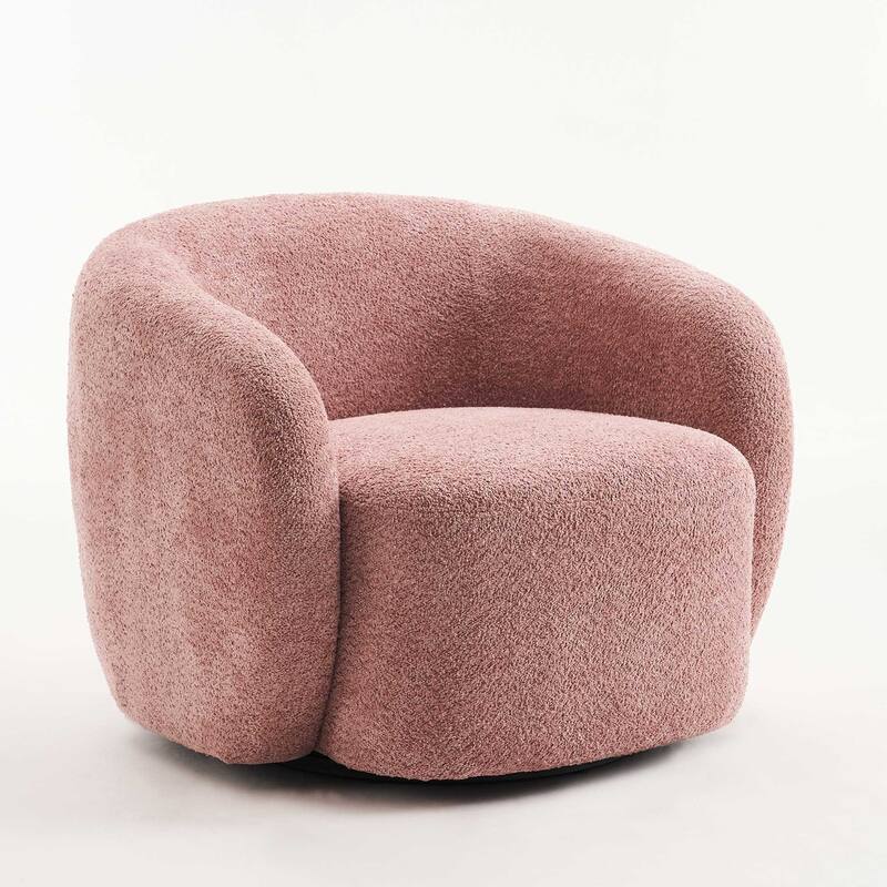 Mid-Century Modern Accent Chair, Soft Padded Single Sofa