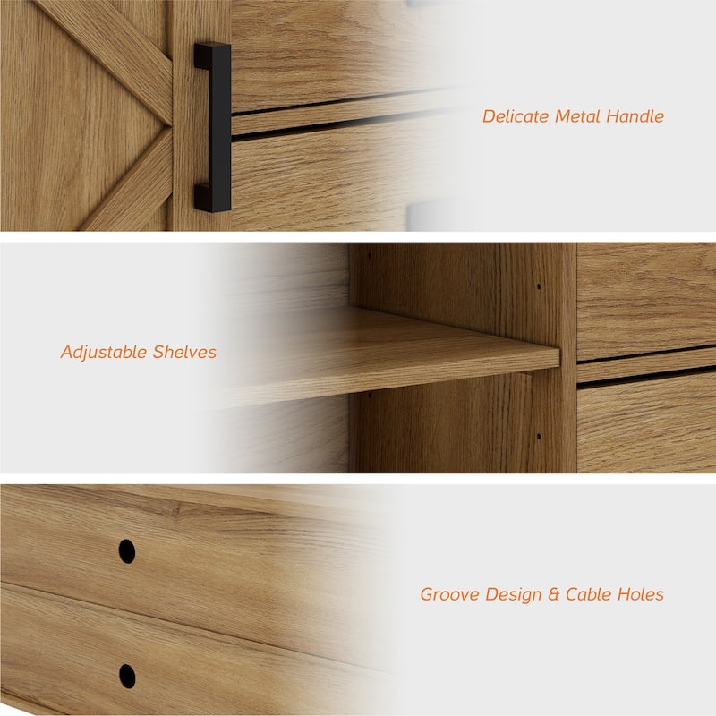 Modern Farmhouse TV Stand for up to 85" 110" 140" TVs