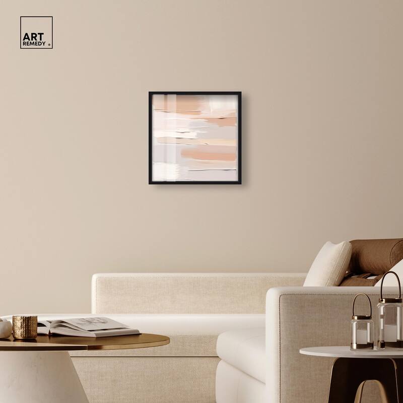 Roseate Cream Tones I Shadowbox by Art Remedy