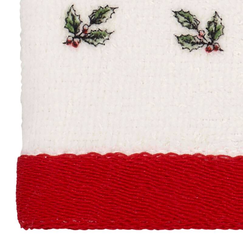 Spode® Christmas Tree Embroidered 2-Pack Fingertip Towel Set - Fingertip Towel 2pk Set