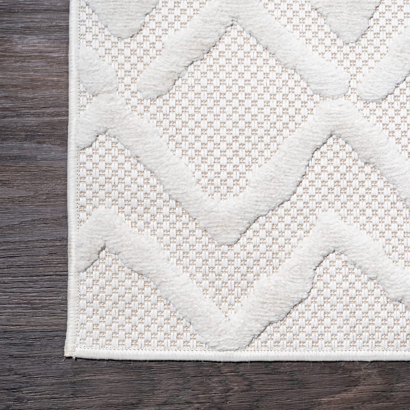 JONATHAN Y Portmany Moroccan Diamond Indoor/Outdoor Area Rug