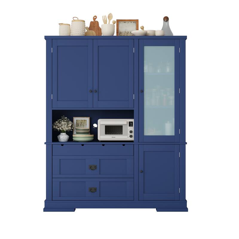 Traditional 63.3x17.8x78.3inch Freestanding Buffet with Hutch