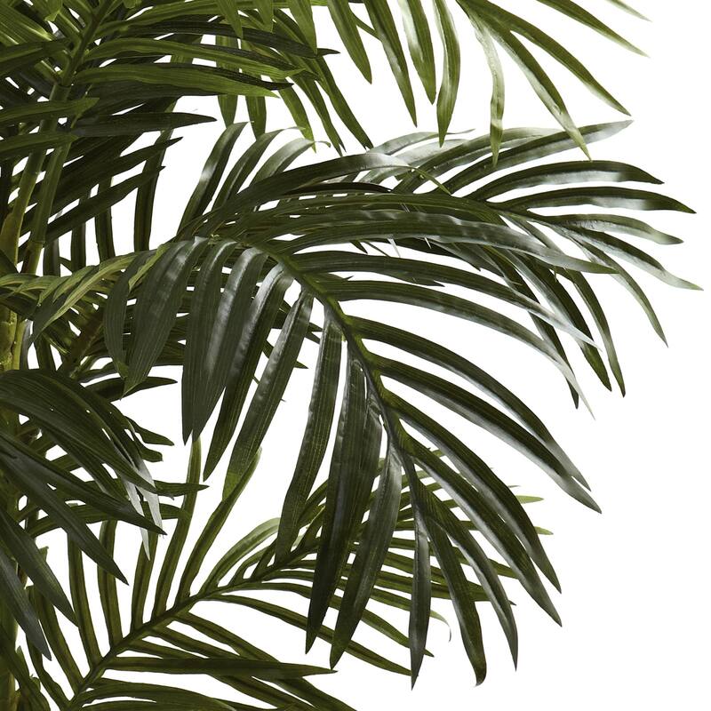 Golden Cane Palm Tree - 5ft Artificial Palm Tree, Home Office Decor, Realistic Indoor Plant, 2 Trunks, 60 Inch - 5ft.