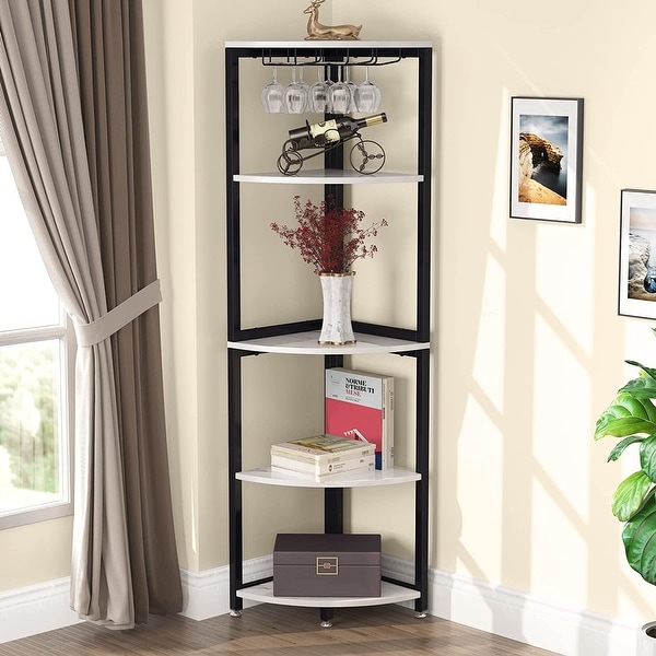 Corner clearance glass bookshelf