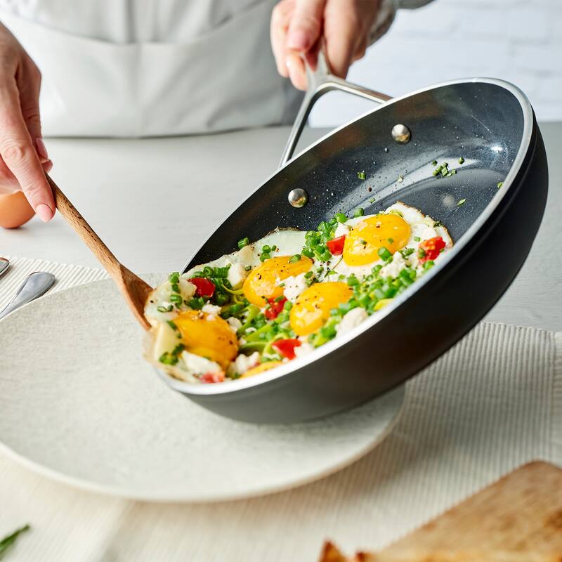 Demeyere AluPro Ceramic Aluminum Nonstick Fry Pan - Black