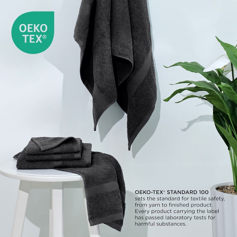 Utica 6-Piece Towel Set 100% Cotton Highly Absorbent & Soft