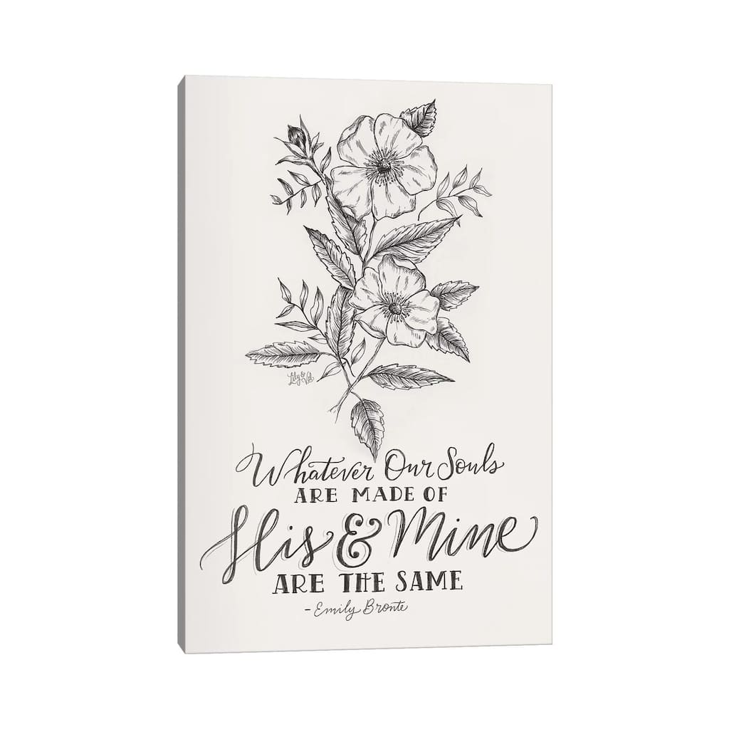 iCanvas "Wedding Quote - Emily Bronte" by Lily & Val Canvas Print