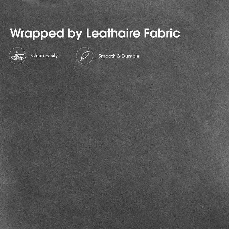 MCombo Accent Chair with Ottoman, Leathaire Fabric LW951