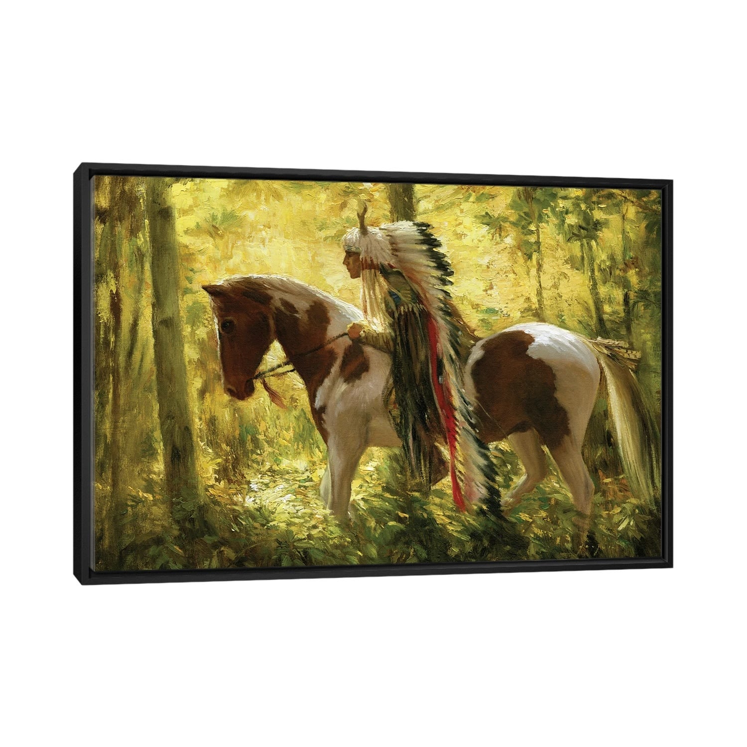 iCanvas "Warhorse" by David Joaquin Framed Canvas Print