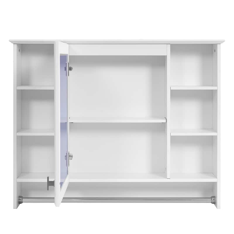 Roomfitters 36 Inch 3-in-1 Wall Mount Medicine Cabinet, Mirror Storage with Adjustable Shelf & Soft Close Doors