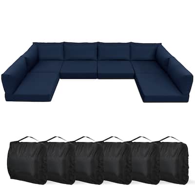WINSOON 14 Piece Outdoor Furniture Replacement Cushions,Patio Seat Cushions