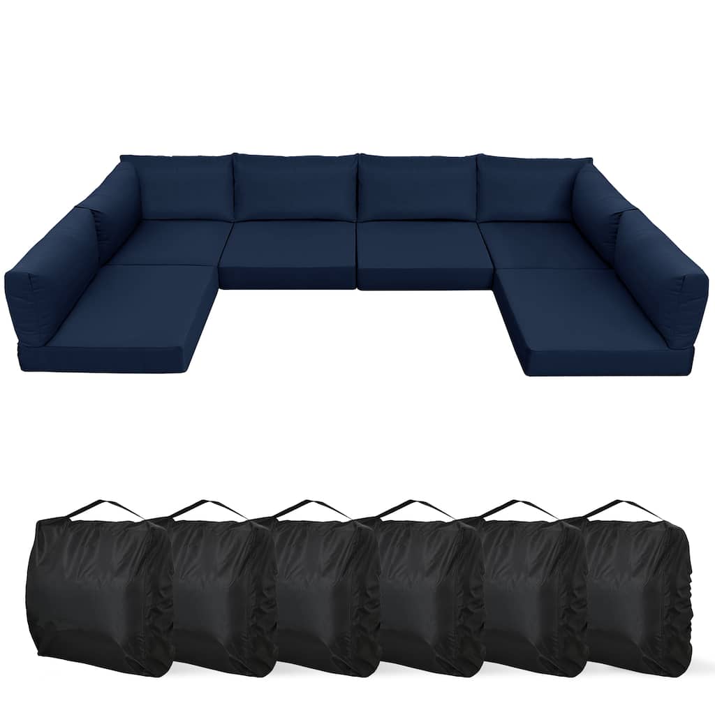 WINSOON 14 Piece Outdoor Furniture Replacement Cushions,Patio Seat Cushions