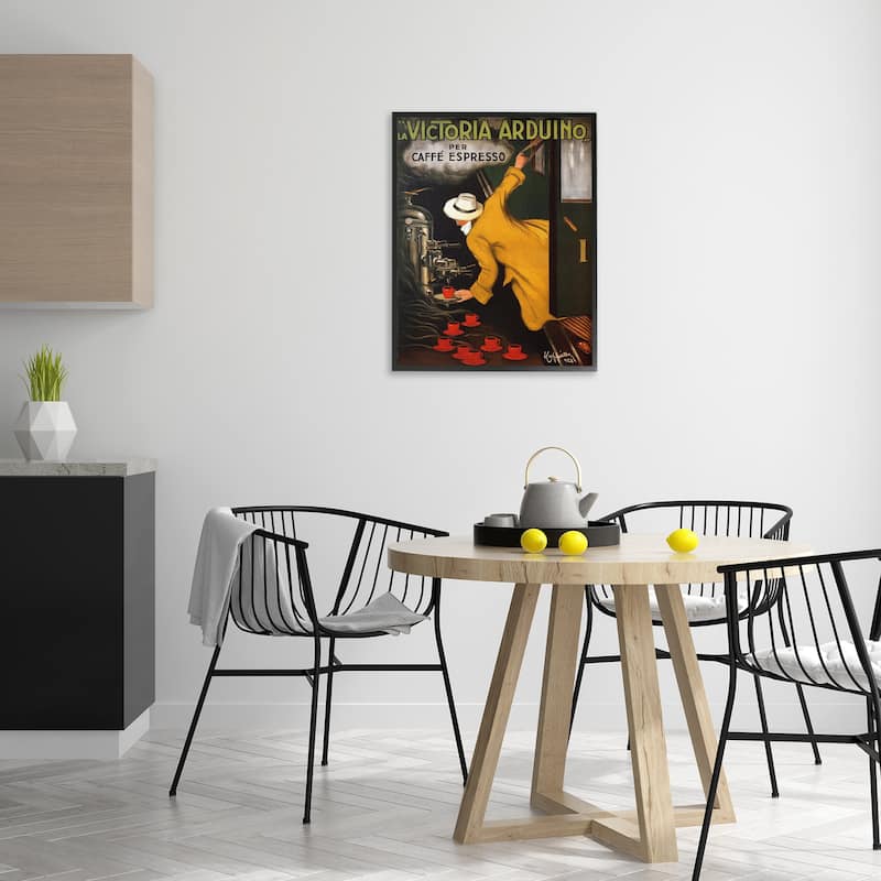 Stupell Vintage Espresso Advertisement Framed Giclee Art Design By Marcus Jules