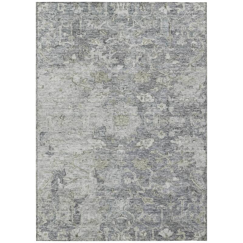 HomeRoots Oriental Traditional Rectangle Outdoor Rug