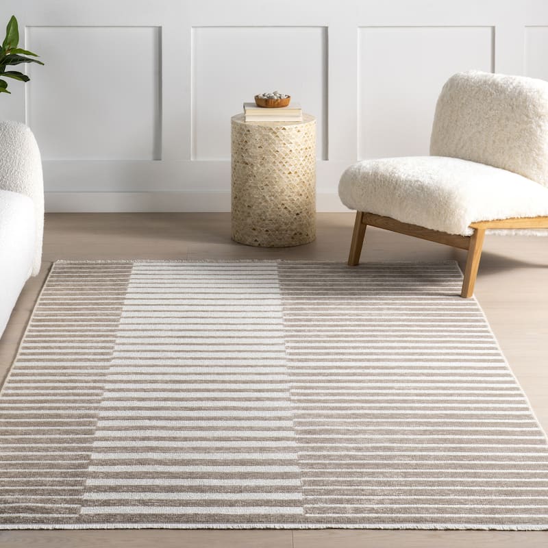 Nuloom Mirielle SuperiorWash Striped Machine Washable Area Rug