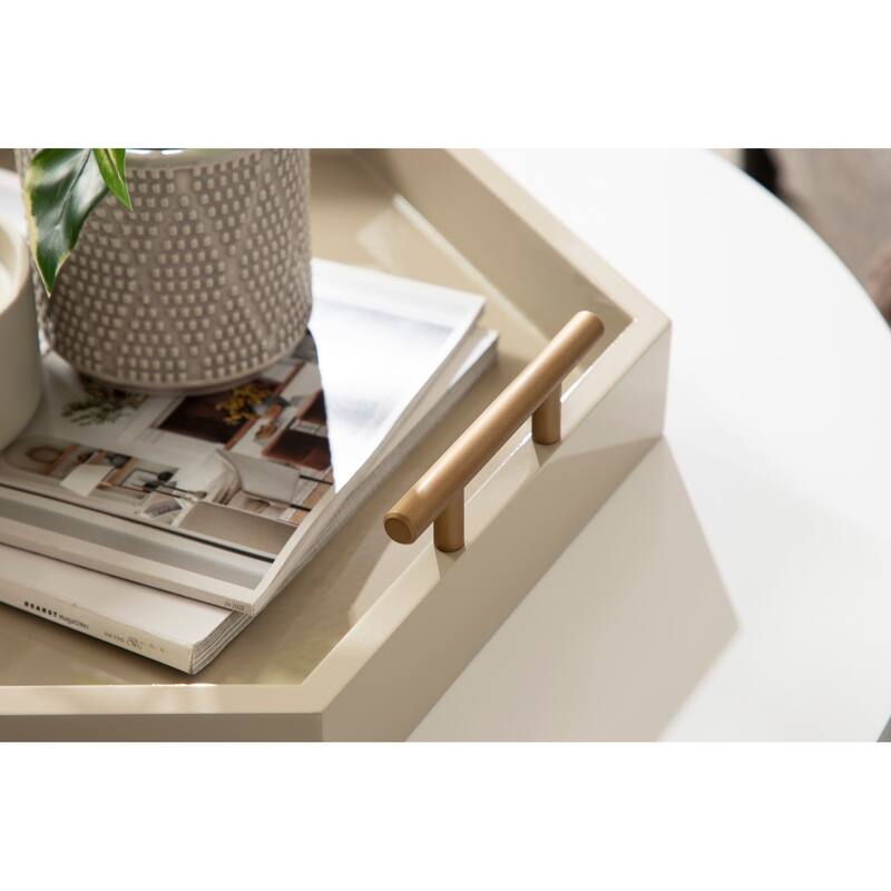 Kate and Laurel Lipton Hexagon Decorative Tray - 18x18