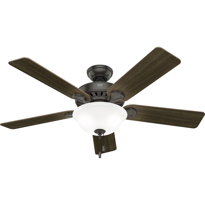 Hunter 52" Pro's Best Traditional Ceiling Fan with LED Light Kit and Pull Chain - DC Motor - ENERGY STAR!