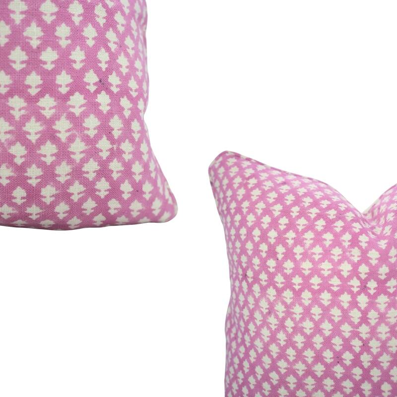 Fabdivine Pipine Fall Décor Farmhouse Hand Block Print Pillow Cover Sofa, Couch Cushion Case Linen