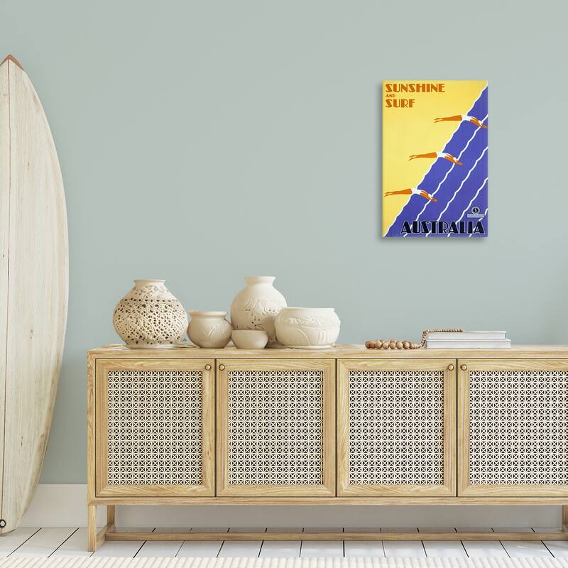 Stupell Sunshine & Surf Australia Canvas Wall Art Design By Marcus Jules