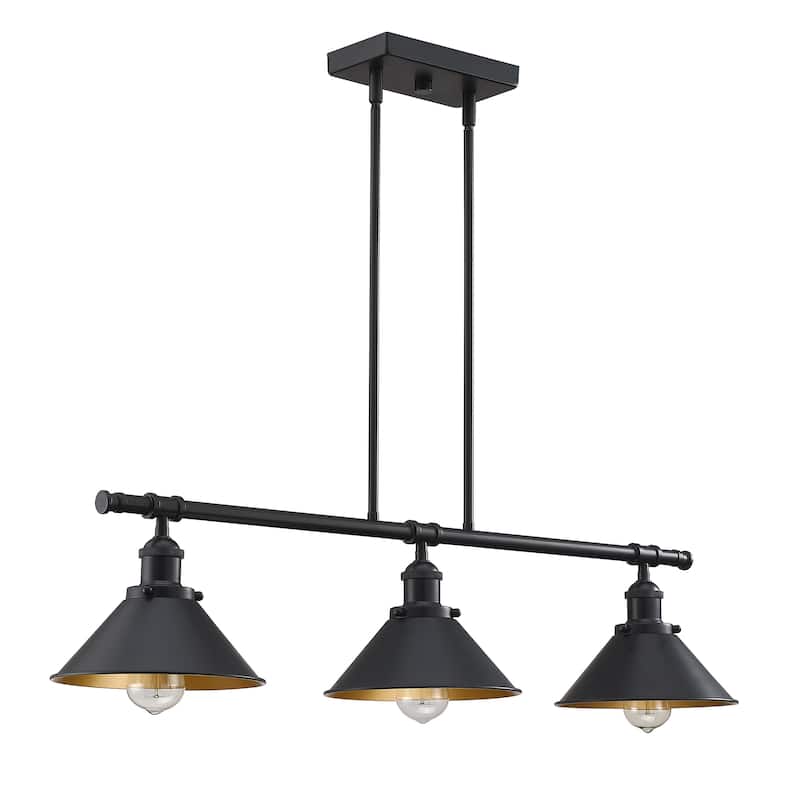 3 - Light Single Linear Pendant - Gold