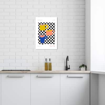 Wynwood Studio Canvas Drinks and Spirits Drink Positive Love Black and Mustard Modern & Contemporary Wall Art Canvas Print