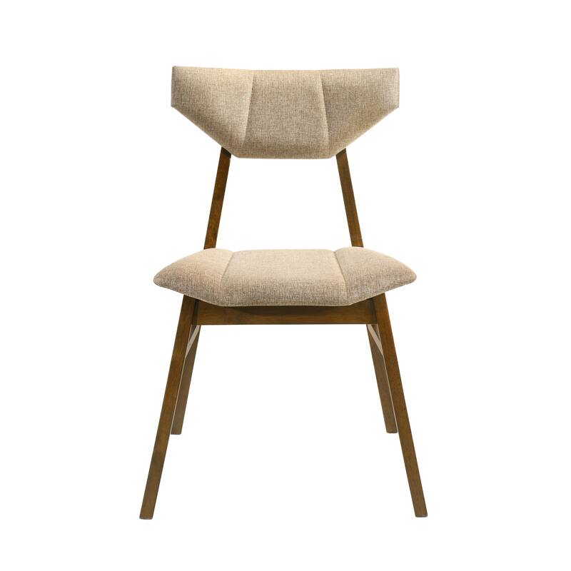 Amaris Upholstered Dining Chair in Walnut Finish - Set of 4