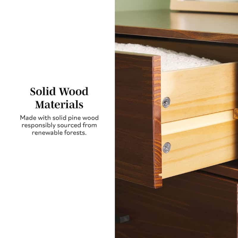 Middlebrook Modern Solid Wood 6-Drawer Dresser with Metal Handles