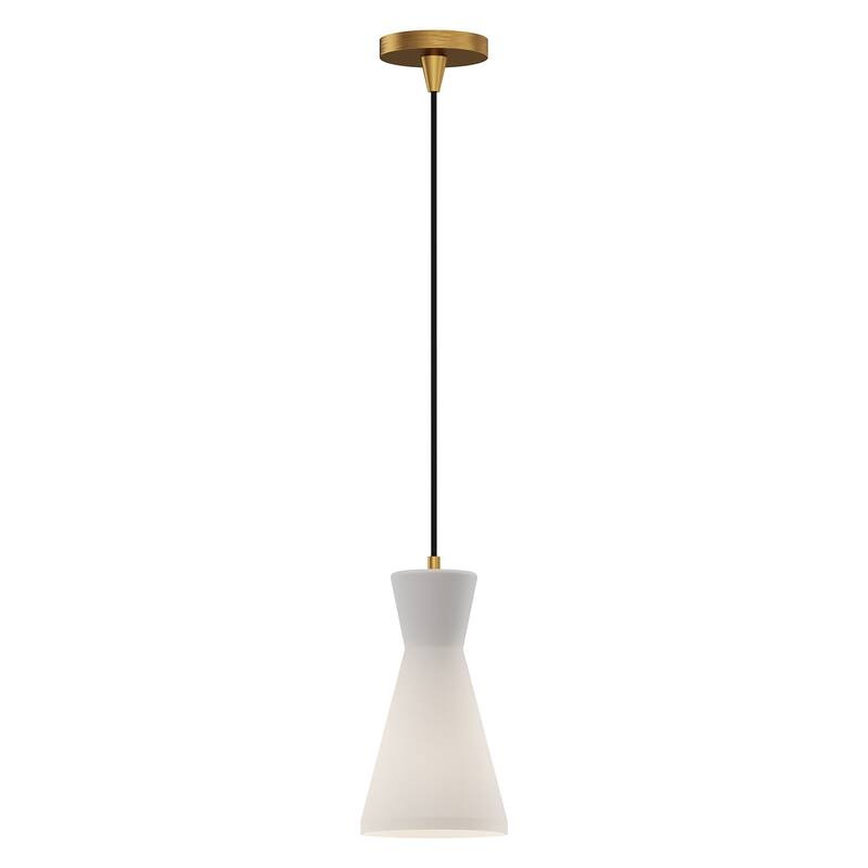 Alora Lighting PD473706 Betty 9" Wide Mini Pendant - Aged Gold / Opal Glass