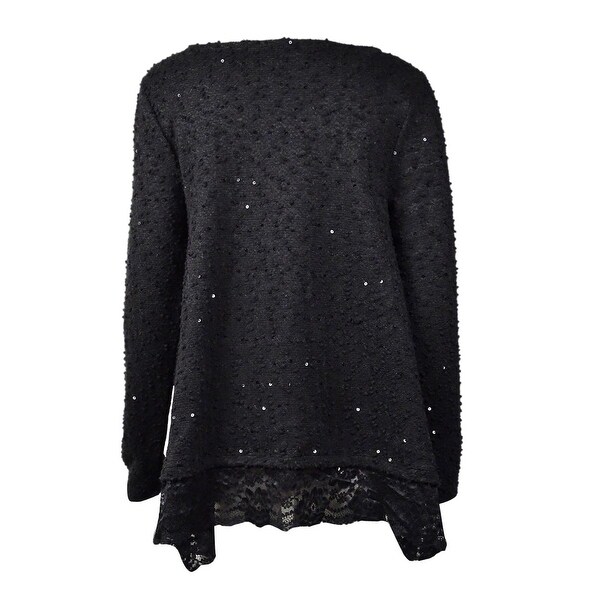 sequin black sweater